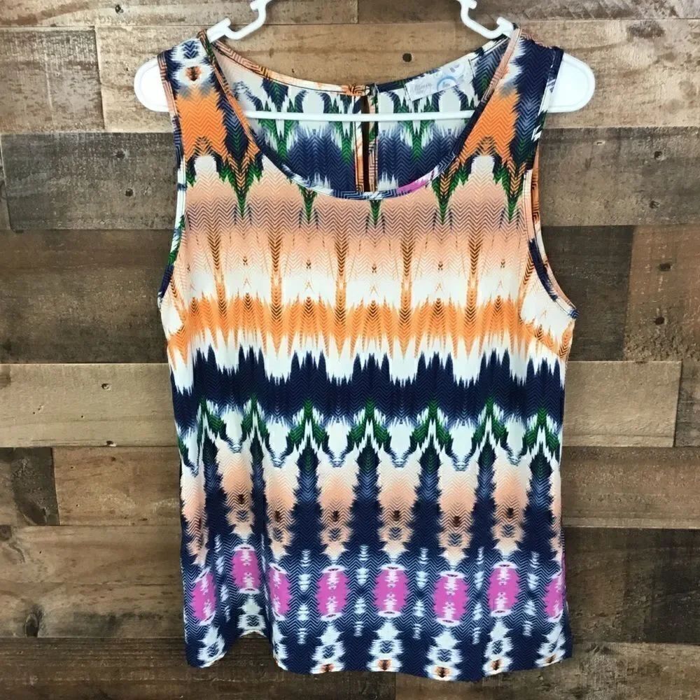 Whimsy Tank Top Multi Colored Print Medium - Picture 3 of 10